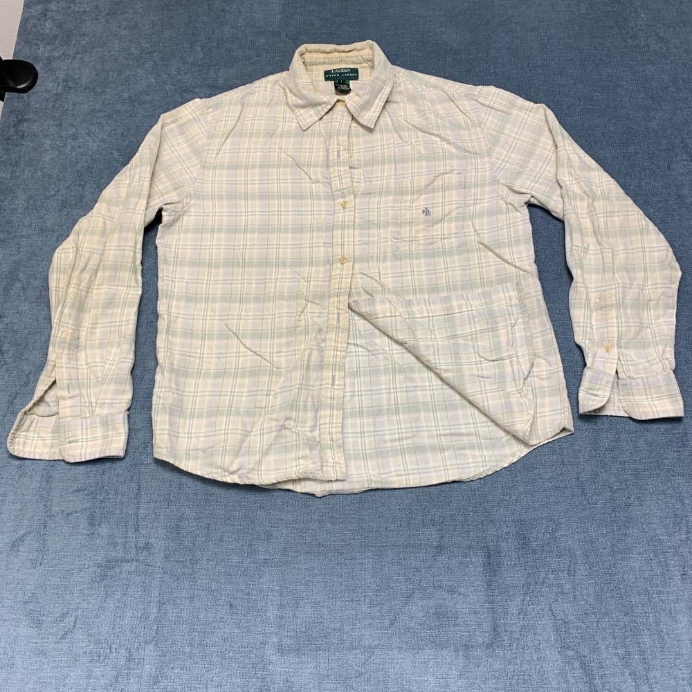 Lauren Ralph Lauren Shirt Mens Large Multicolor Plaid Everyday Wear Button Up